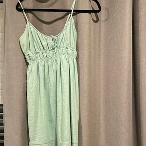 Cotton On Green Ruched Mini Sundress